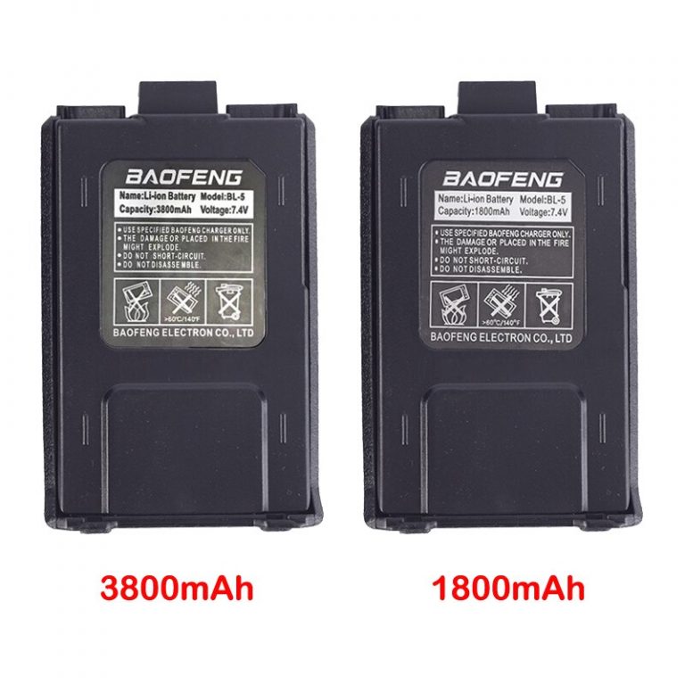 Batterie BaoFeng BL-5 3800mAh 7.4V - Compatible UV-5R, Talkies-Walkies | Grande Capacité