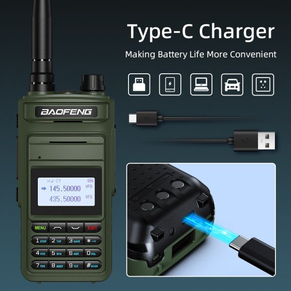 New BAOFENG UV15 Pro Max 10W Dual Band High Power CB Radio Type-C Charger Long Range Ham Radio Walkie Talkie UV-5R Two Way Radio - Image 5