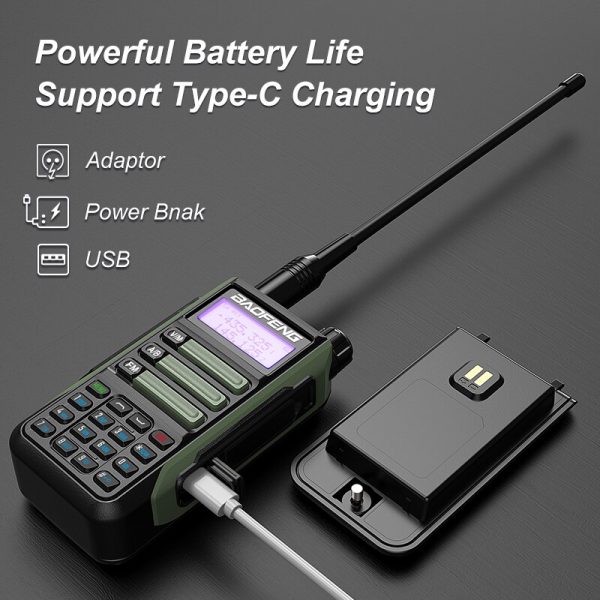 Baofeng UV16 Max V2 10W High Power Waterproof Walkie Talkie Type-C Charger Long Range Distance Two Way Radio - Image 3
