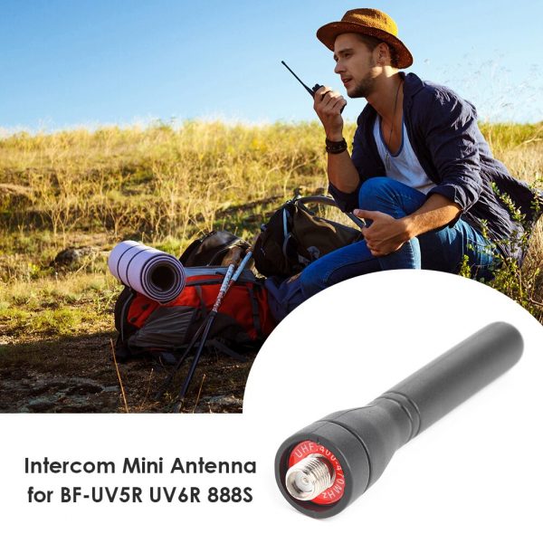 Walkie Talkie Antenna UHF 400-470MHz SMA Female for Baofeng UV-5R UV-6R BF-888S Walkie Talkie Accessory Mini Thumb Short Antenna - Image 2