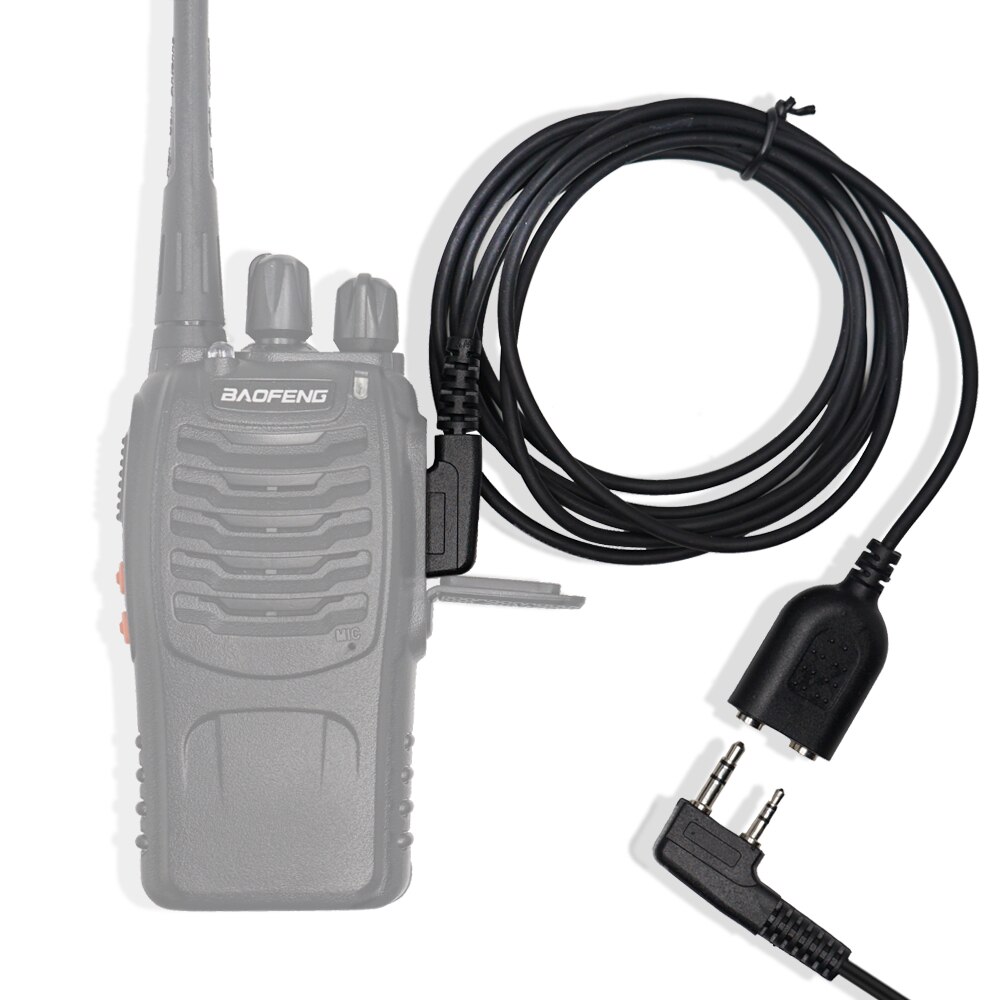Kenwood audio cable adapter k port 2 pin extension cord for baofeng uv