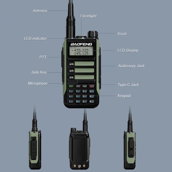 Baofeng UV-16 Max V2 IP68 Waterproof Walkie Talkie Dual Band High Power CB Radio Vhf Uhf CB Ham Radio Long Range Two Way Radio - Image 5