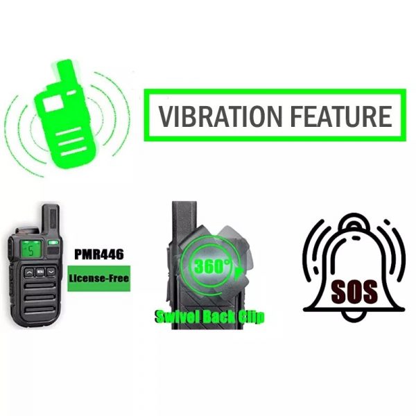 Profesional Walkie Talkie Iradio Radio Stations Vibrating Mini PMR FRS Walkie Talkie Hotel Restaurant - Image 5