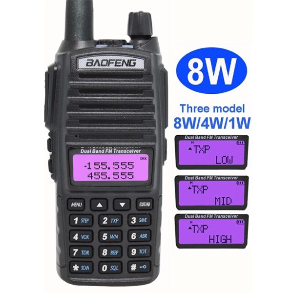 Baofeng UV-82 Dual PTT Portable Walkie Talkie VHF UHF Amateur Two Way Radio - Image 2