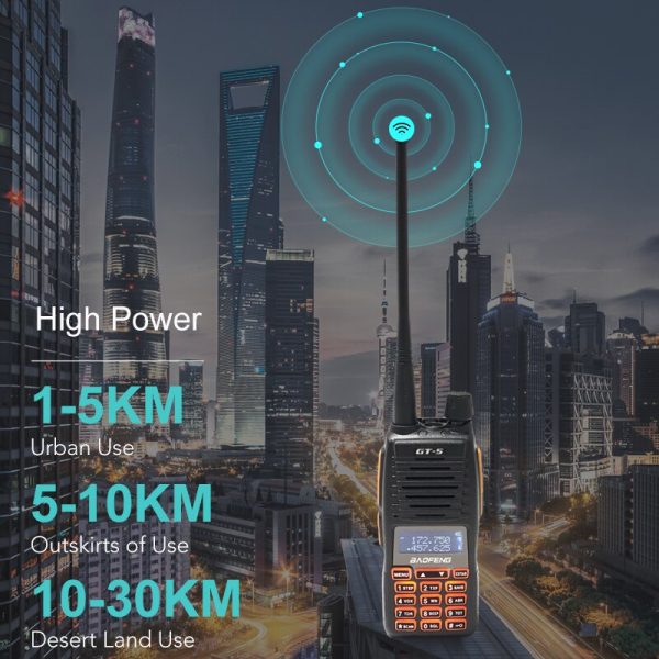 Baofeng GT-5 10W Walkie Talkie Long Range 10 KM Two Way Radio Dual PTT HF Transceiver Portable Radio - Image 2