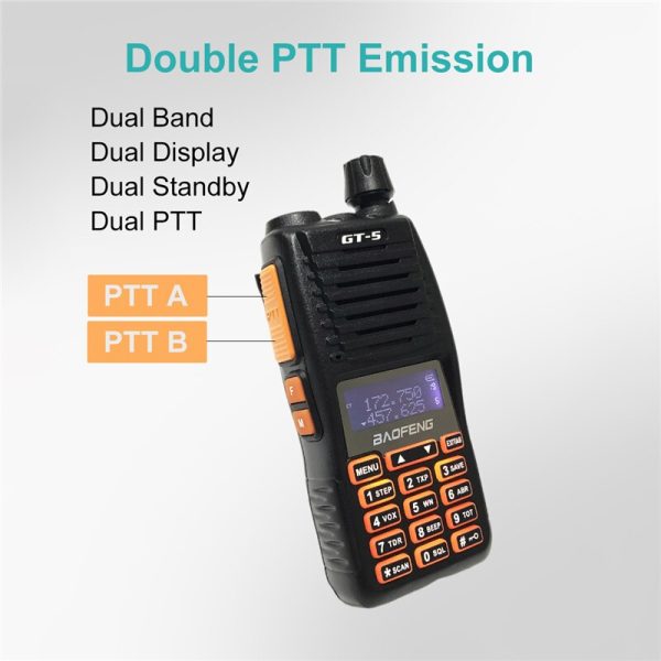 Baofeng GT-5 10W Walkie Talkie Long Range 10 KM Two Way Radio Dual PTT HF Transceiver Portable Radio - Image 4