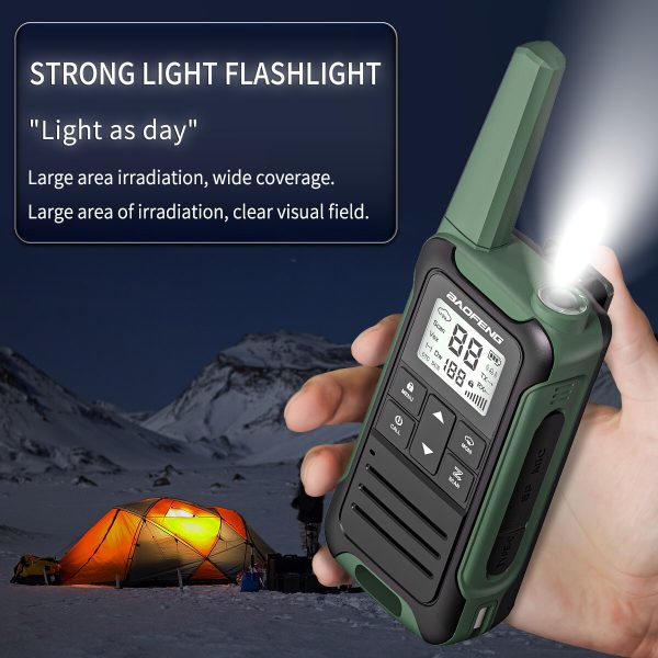 Baofeng F22 Mini Walkie Talkie PMR446 FRS Long Range Portable Two-way Radio LCD Display Type-C Charger for Hunting - Image 4