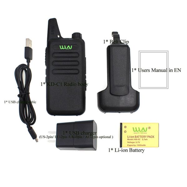 4pcs WLN KD-C1 Portable Radio UHF 400-520MHz 5W 16 Channel Long Range Transceiver for Hunting Mini Walkie Talkie - Image 5