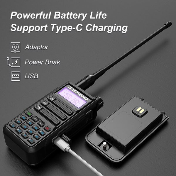 Baofeng UV-16 Max 10W High Power Waterproof Walkie Talkie Support Type-C Charger 50KM Long Range Distance Radio - Image 3