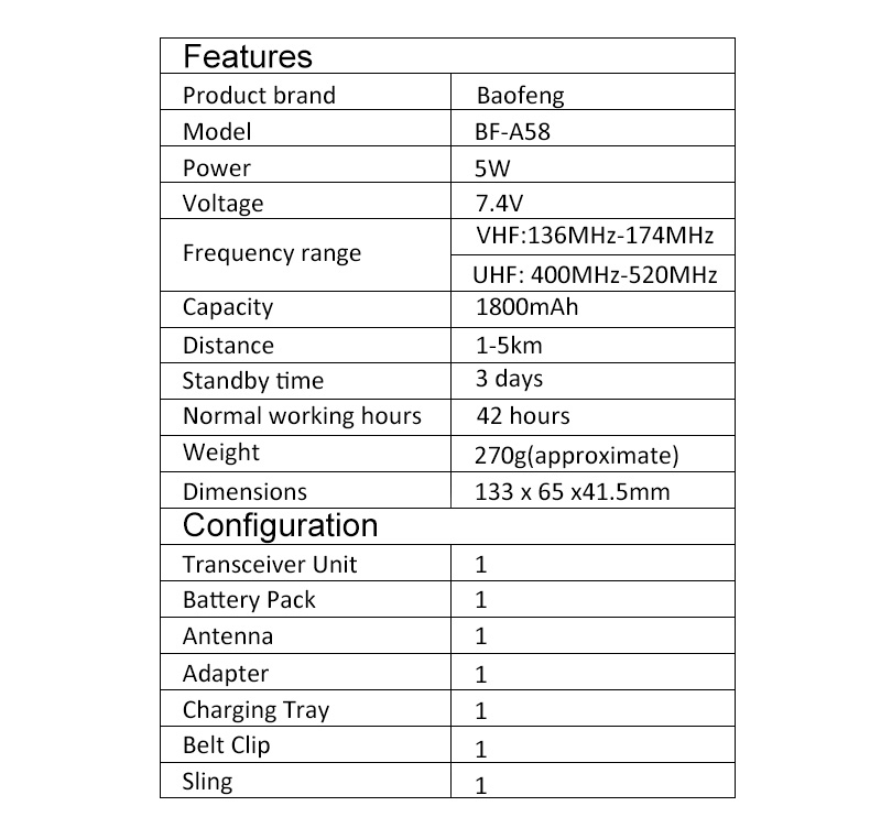 A58 Baofeng Digital Walkie Talkie 50km Digital Portable Radios bf a58,walkie talkie 50km