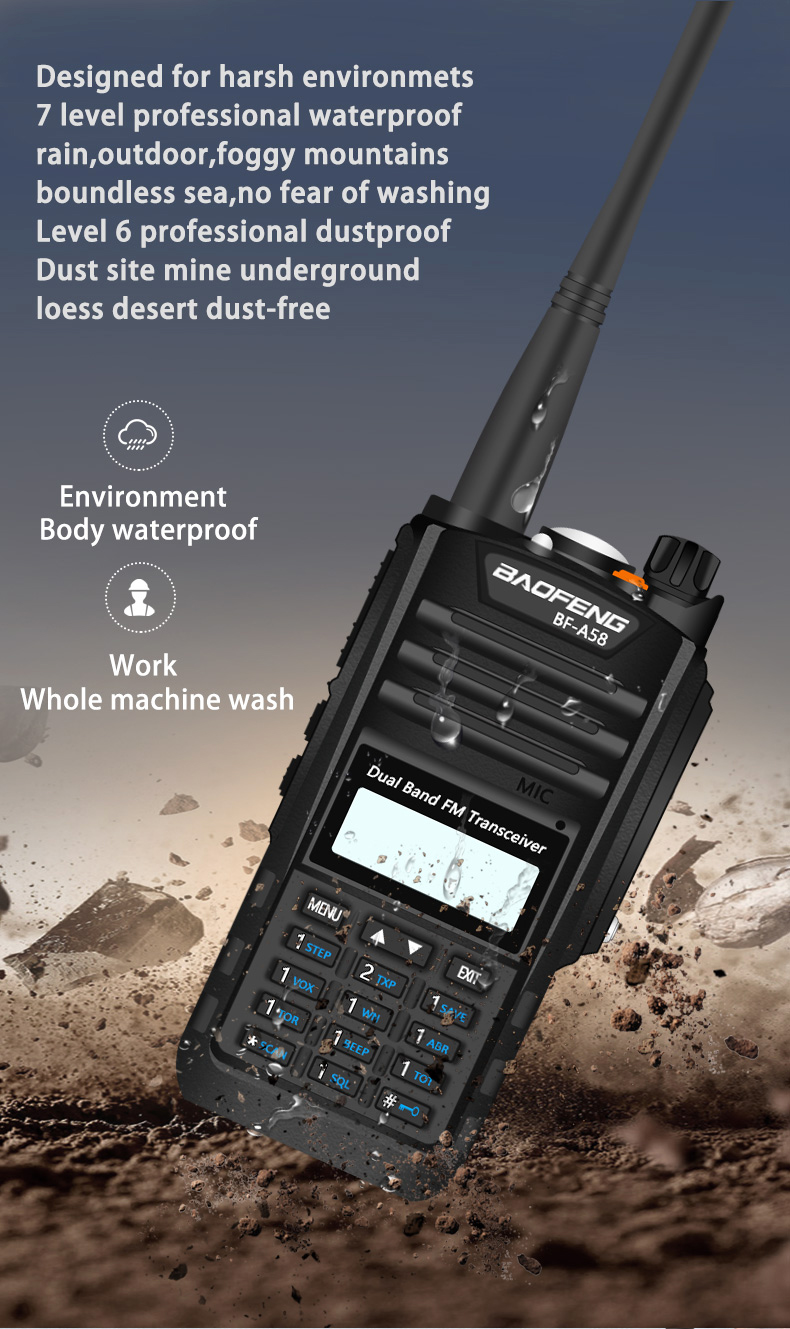 A58 Baofeng Digital Walkie Talkie 50km Digital Portable Radios bf a58,walkie talkie 50km