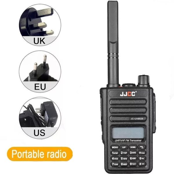 JJCC JC-UV8628 Professional Walkie Talkie Dual Frequency Transmitter 8 Watts Two Way Radio - Image 2