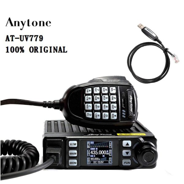 Anytone AT-779UV Mini Ham Mobile Radio VHF UHF Dual Band 199CH 25W FM Scrambler Mobile Car Radio 12V Car Cigarette Supply - Image 2