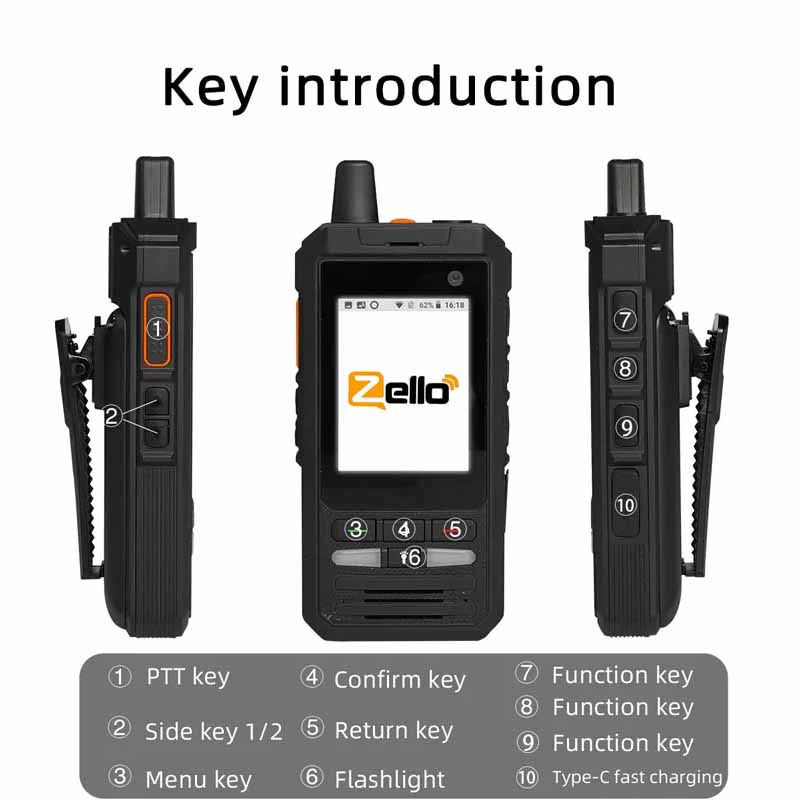 Zello POC Talkie-walkie Android 4G Lte 3G GSM Poc Network Two Way