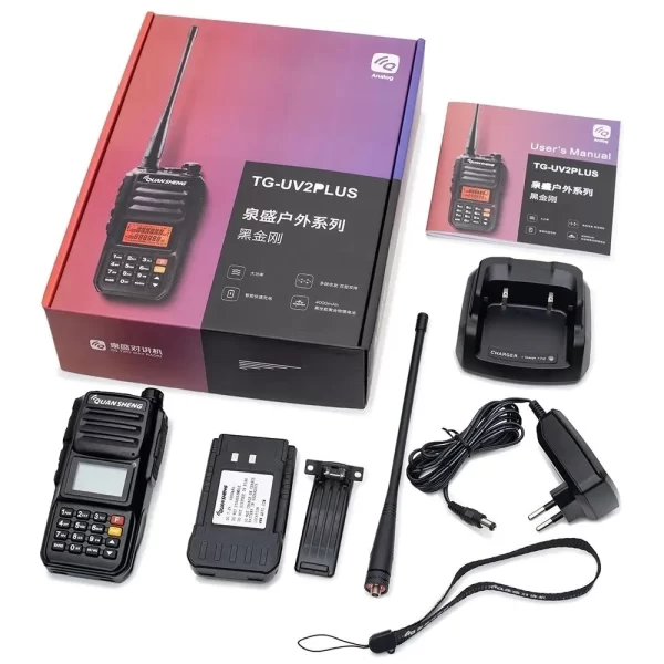 Quansheng TG-UV2PLUS HAM Radio 10W Power 4000mAh Walkie Talkie Outdoor Sports Camping Hiking Transceiver - Image 2