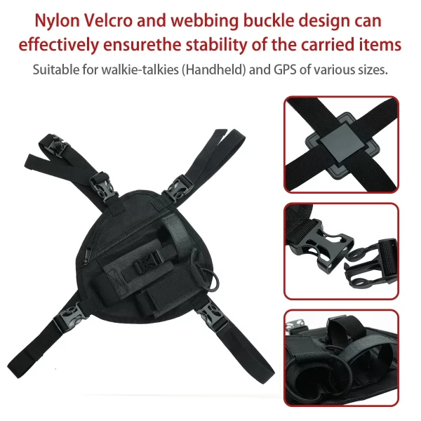 Radio Chest Bag Harness Holder Adjustable Pack Carry Case For Baofeng UV-5R UV-82 BF-888S UV-13 Pro Walkie Talkie - Image 2