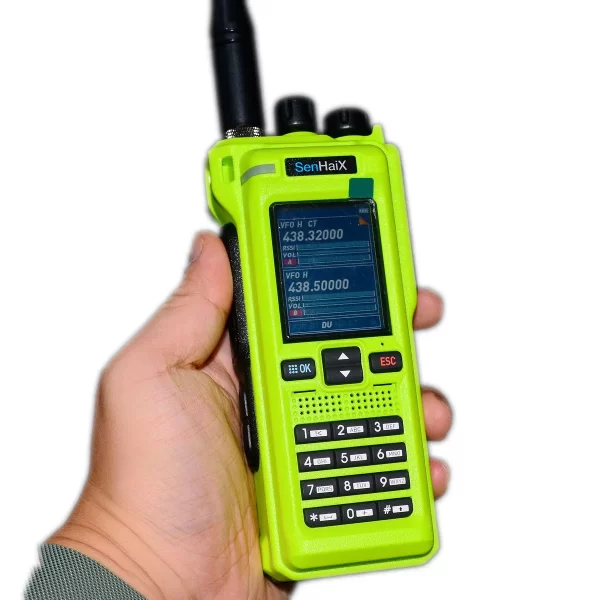 SenHaix GT12 Two Way Radio VHF UHF Large Screen Display TPU Waterproof Air-Band Receiver Bluetooth USB C Port HAM Interphone - Image 2