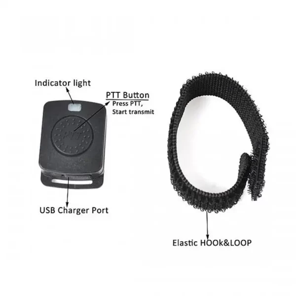 Walkie Talkie Bluetooth Headset Wireless Rotatable 2 Way Radio USB Charging LED Battery Earpiece - Image 3
