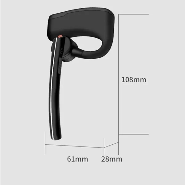 Walkie Talkie Bluetooth Headset Wireless Rotatable 2 Way Radio USB Charging LED Battery Earpiece - Image 6