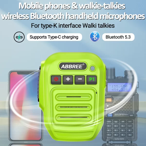 Walkie Talkie Bluetooth Wireless Speaker Mic For Baofeng UV-5R UV-5RH UV-21 PRO V2 Quansheng UV-K5 (8) UV-K6 Ham Radio - Image 3