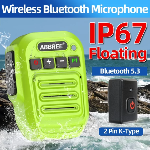 Walkie Talkie Bluetooth Wireless Speaker Mic For Baofeng UV-5R UV-5RH UV-21 PRO V2 Quansheng UV-K5 (8) UV-K6 Ham Radio