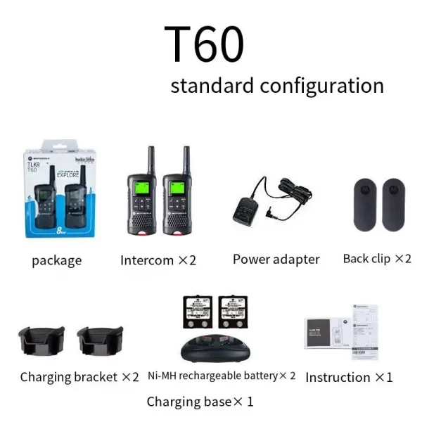 Motorola TLKR-T60 PMR446 Free Lience Radio Talkabout 2 Way Radio Kids Walkie Talkie - Image 5