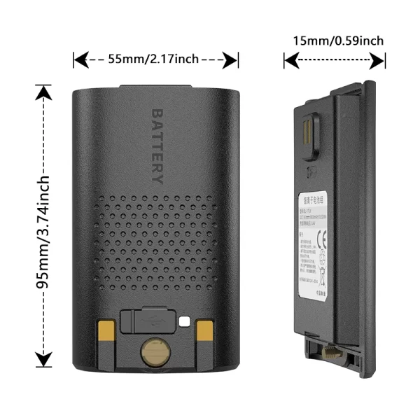 Baofeng UV-17 Pro GPS Li-ion Battery UV-17R Battery USB-C Charging Rechargerable DC7.4V 13.32Wh For UV-17 Pro Max Walkie Talkie - Image 5