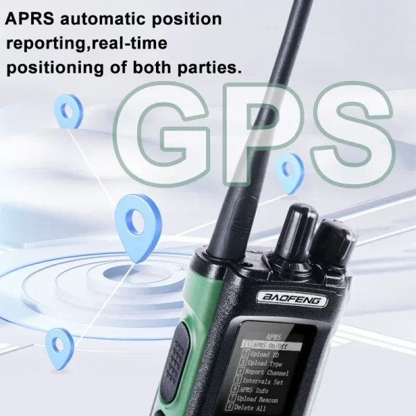 Baofeng UV-32 Walkie Talkie GPS 10W Bluetooth APP Programming Recording AM FM NOAA Type-C Charging Radio - Image 5