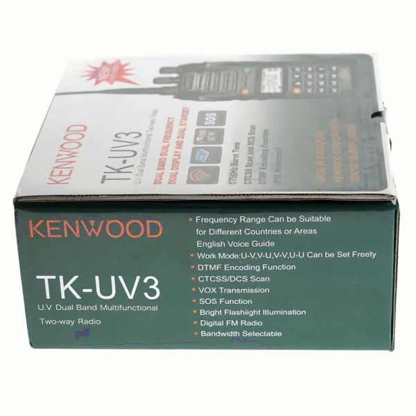 Kenwood TK-UV3 UHF VHF Dual Band Handheld Two Way Radio FM Transceiver VOX Portable Walkie Talkie - Image 2