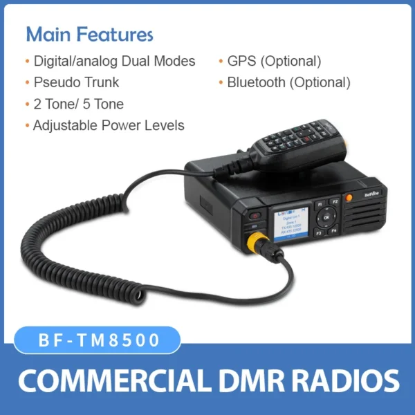BelFone Professional DMR Radio Mobile VHF UHF 50W Mobile Radio Transceiver with GPS Module - Image 6