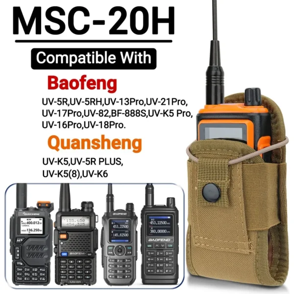 Tactische Walkie Talkie Pouch Oxford Molle Radio Pouch Houder Pocket Draagbare Outdoor Jacht Sport Heuptas Interphone Holster