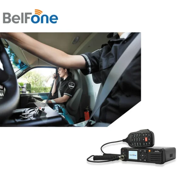 BelFone Professional DMR Radio Mobile VHF UHF 50W Mobile Radio Transceiver with GPS Module