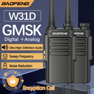 BAOFENG GMSK Digital Walkie Talkie W31D Wireless Copy Frequency UHF High Power Call Type-C Long Range Walkie Talkie