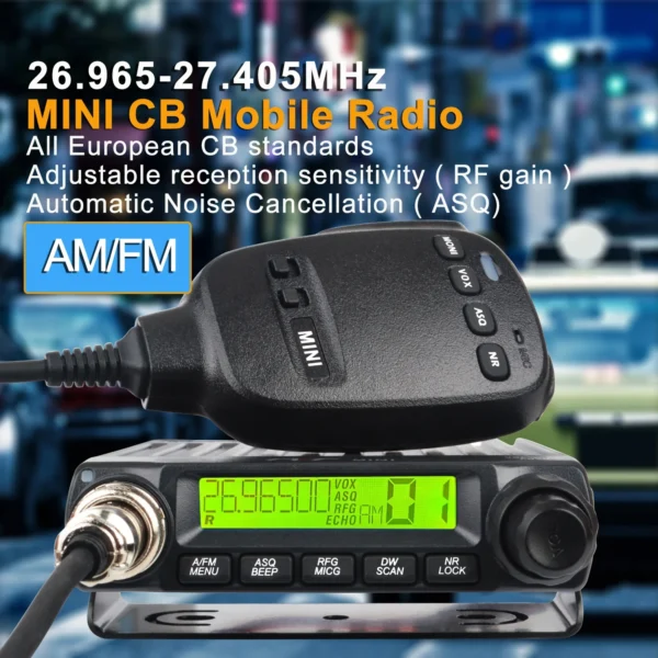TYT European CB Mini 11 Meters Radio Walkie Talkie FM AM Citizen Band 4W 40Channels 27MHz Mobile Transceiver
