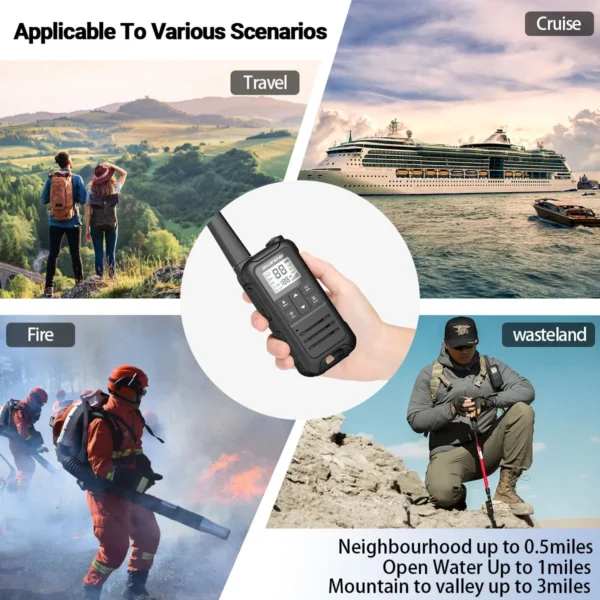 2pcs/lot Baofeng F22 PMR FRS Mini Walkie Talkie Waterproof Type-C Licence-free NOAA Portable Two Way Ham Radio for Hunting - Image 6