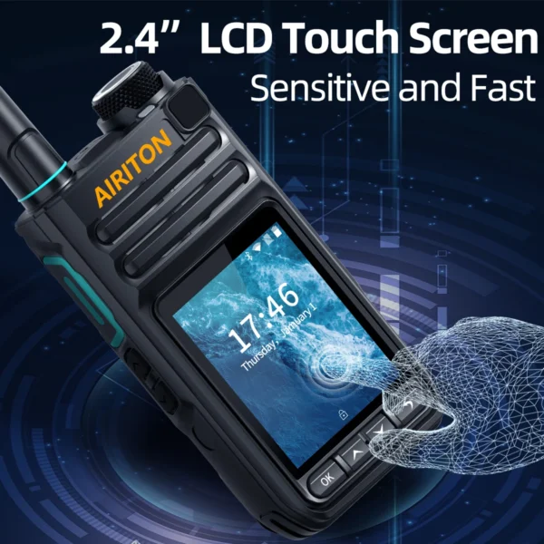 AIRITON AI-3288 ZELLO Walkie Talkie 2.4”Touch Screen GPS WIFI 2G 3G 4G Bluetooth Unlimited distance Recording Global POC Radio - Image 4