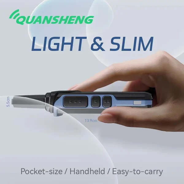QUANSHENG New Walkie Talkie MINI TG-A1 UHF 400-470Mhz Handheld Thin Walkie Talkie One Key Copy Frequency - Image 2