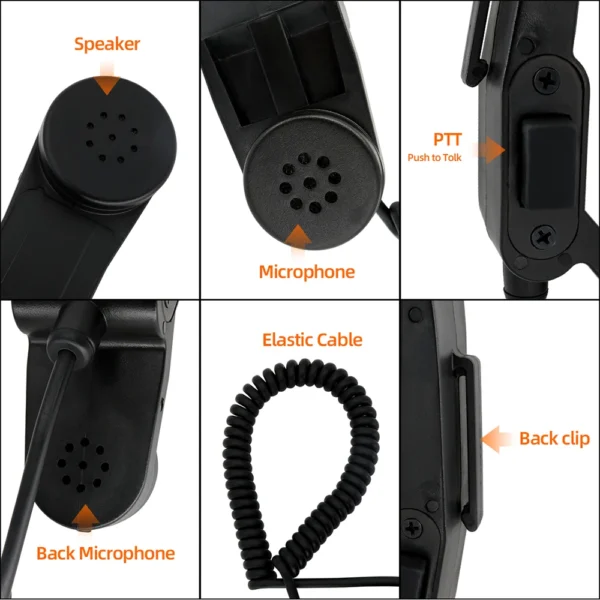 Handheld Microphone Emergency Communication Microphone for Xiegu G106 G106C Short Wave HF Transceiver Radio Moving Coil Microphone - Image 6