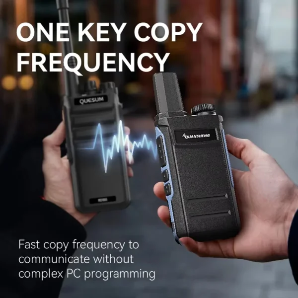 QUANSHENG New Walkie Talkie MINI TG-A1 UHF 400-470Mhz Handheld Thin Walkie Talkie One Key Copy Frequency - Image 5