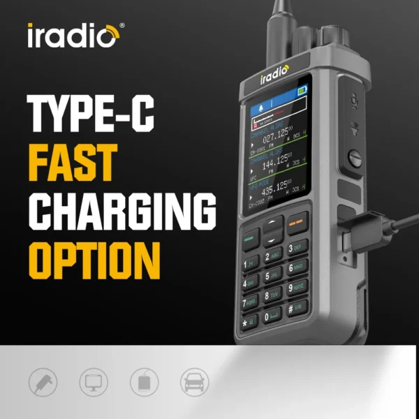 Iradio UV-98 Plus With GPS Walkie Talkie 10W High Power Cross Band Repeater USB LSB CW CB SW MW LW SSB HF Multi Band Ham Radio - Image 3
