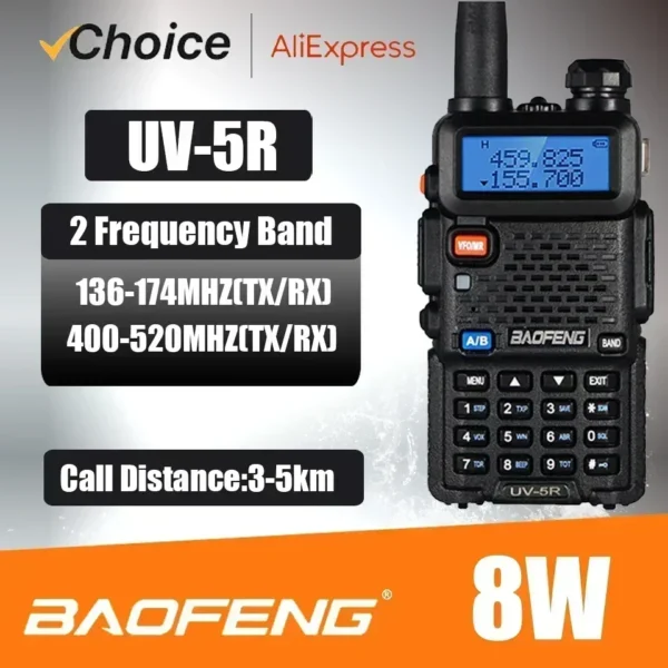 4pcs Baofeng UV-5R Walkie Talkie High Power Dual Band Long Range Portable Handheld Radio - Image 2