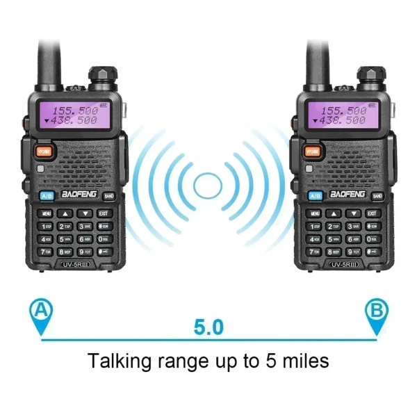 4pcs Baofeng UV-5R Walkie Talkie High Power Dual Band Long Range Portable Handheld Radio - Image 5