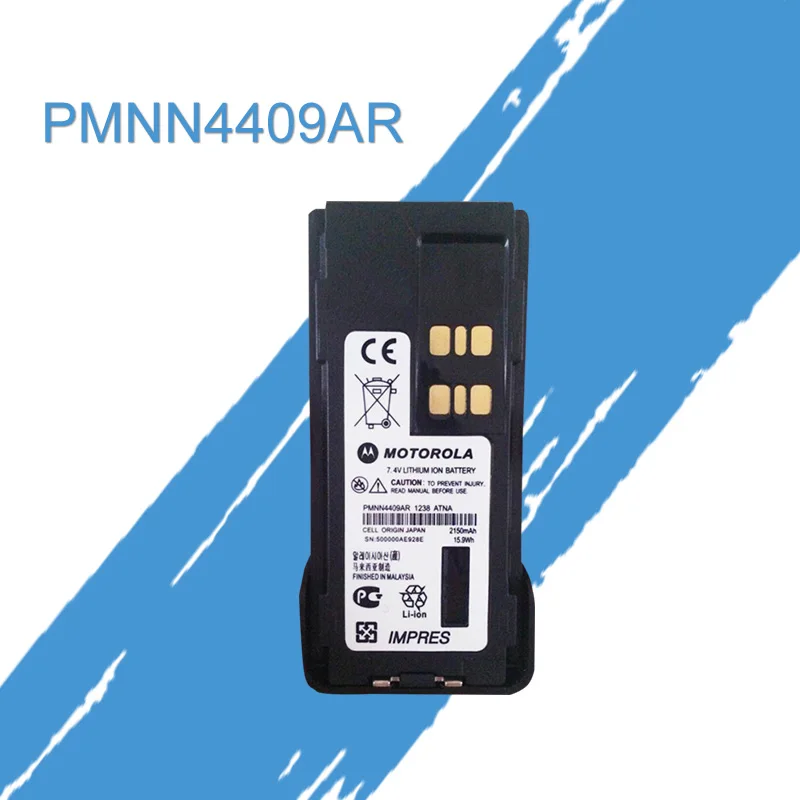 MOTOTRBO PMNN4409AR IMPRES LITHIUM ION 2200mah Battery For Motorola GP328D XiR P8668 XPR 7550 DP4800 DGP8550 DMR Radios