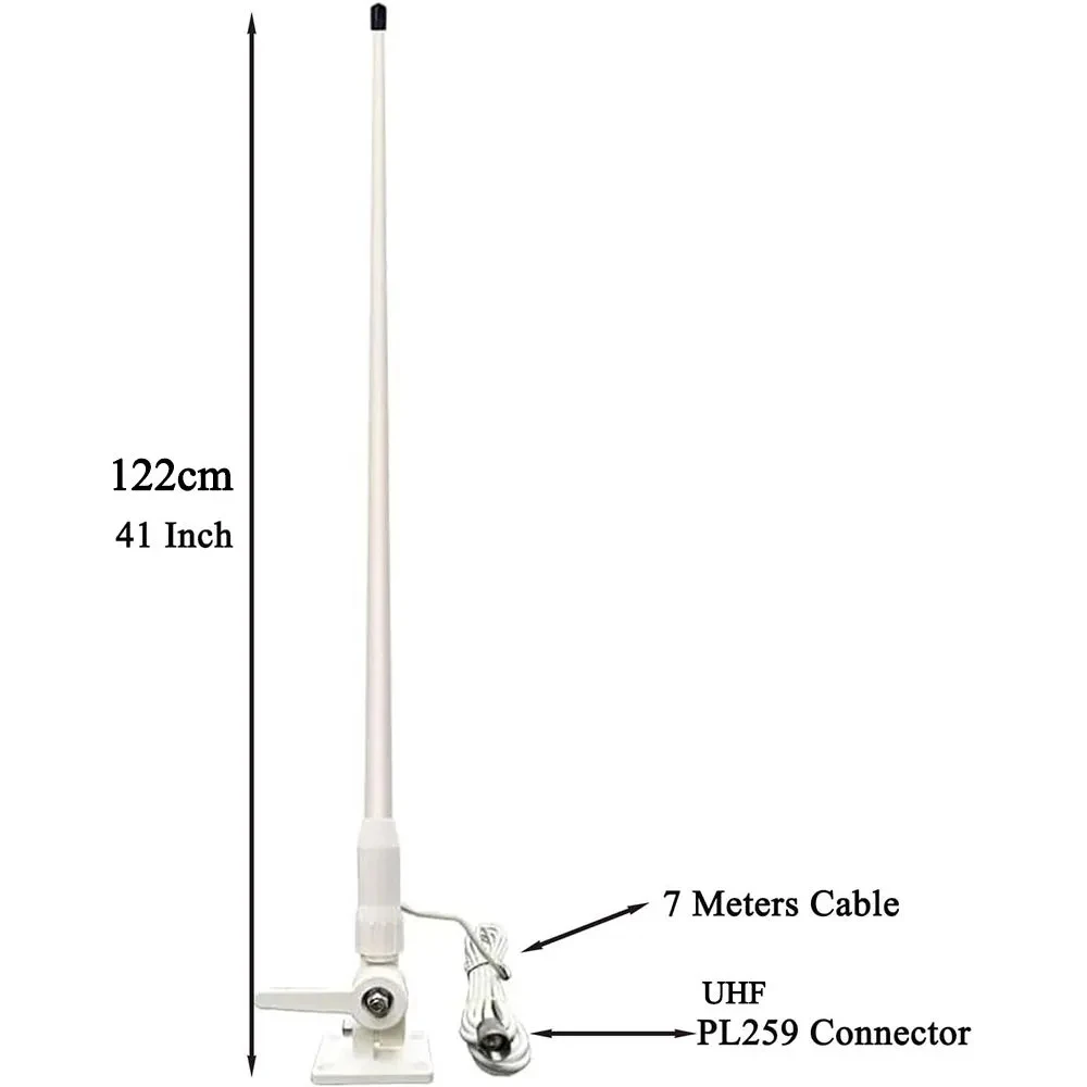 Top-Tier 156-163MHz VHF Marine Whip Antenna Fiberglass PL259 for Ultimate Connectivity - Image 2