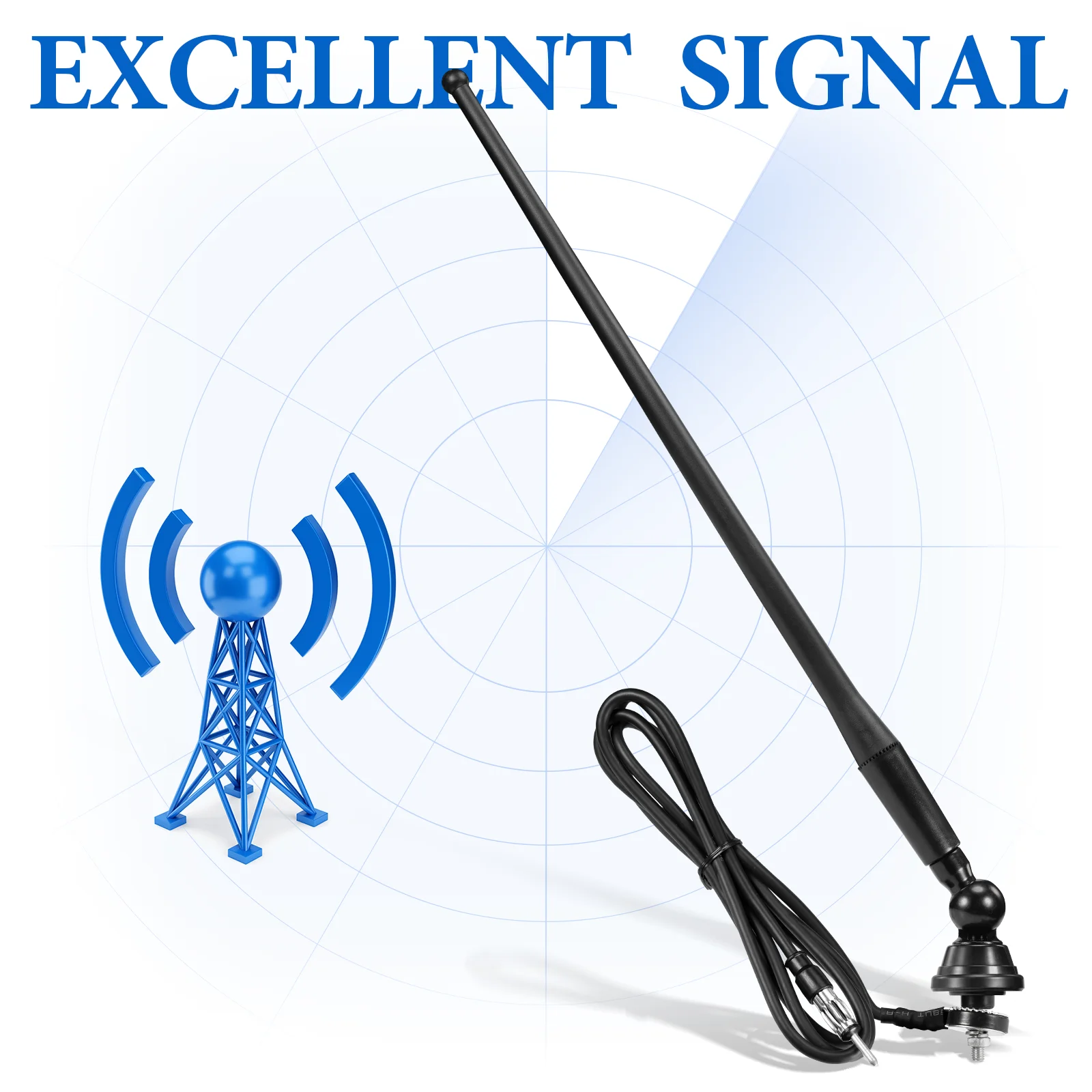 Eightwood Marine Boat Radio Antenna Rubber Duck Flexible Mastfits for Radio Stereos on Boat,Car,Yacht,Sailboat,RV, Motorhome, - Image 2