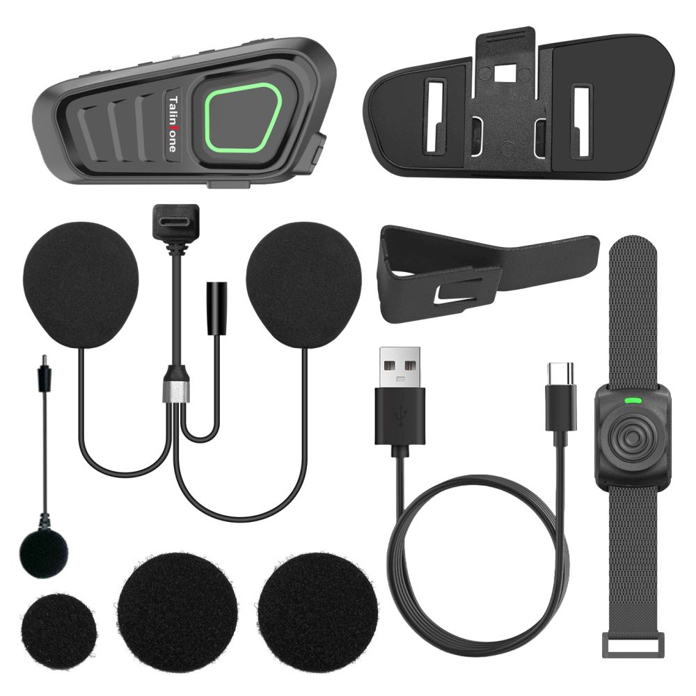 Talifnone MINI-03 UHF 400-480MHz Helmet walkie-talkies Wireless Bluetooth Headset Mini Two Way Radio