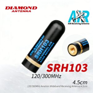 DIAMOND SRH103 Short Antennas 120/300MHz Aviation Wideband Receiving Antenna