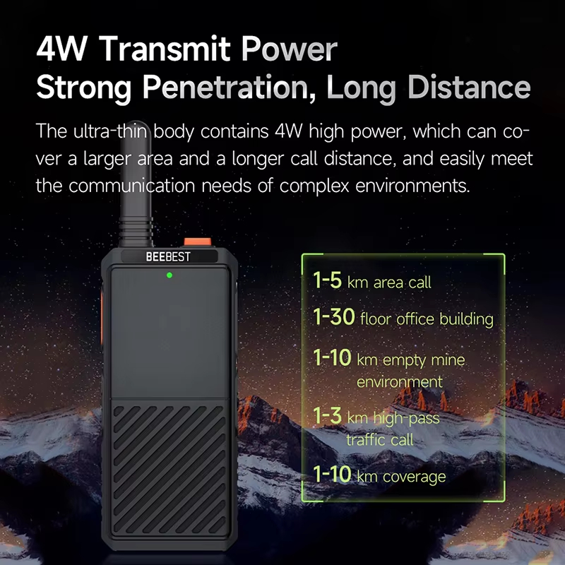 Beebest Ultra-Thin Walkie-Talkie A306 Support Bluetooth Headset App Writing Frequency Two way Radio For Hotel Security Outdoor - Image 5
